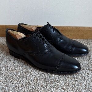 Allen Edmonds Hale Black Leather Cap Toe Brogue Oxfords Shoes MIUSA